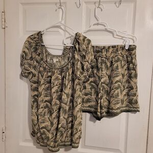 Max studio fern print outfit‎